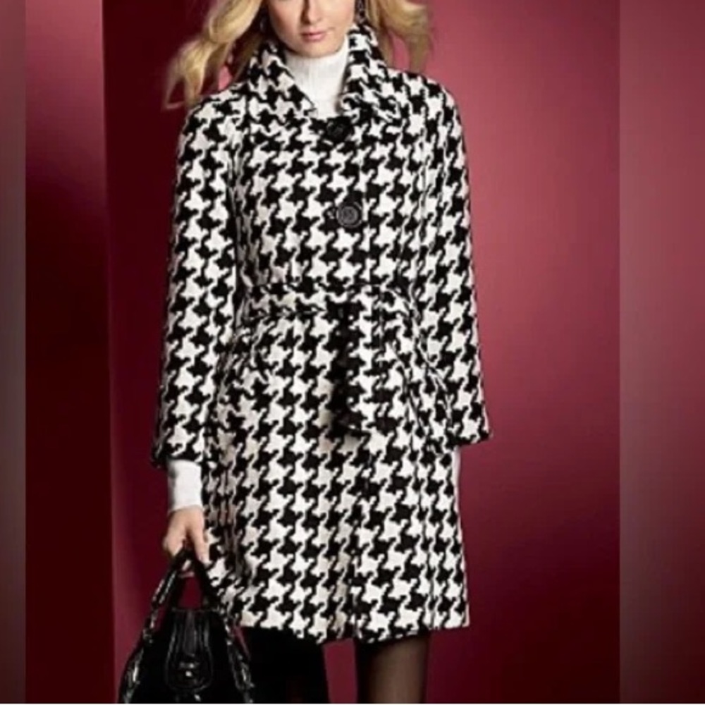 Donna Karan DKNY houndstooth coat